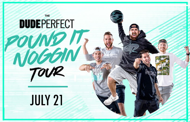 Dude Perfect Tour artwork featuring the Dude Perfect members.