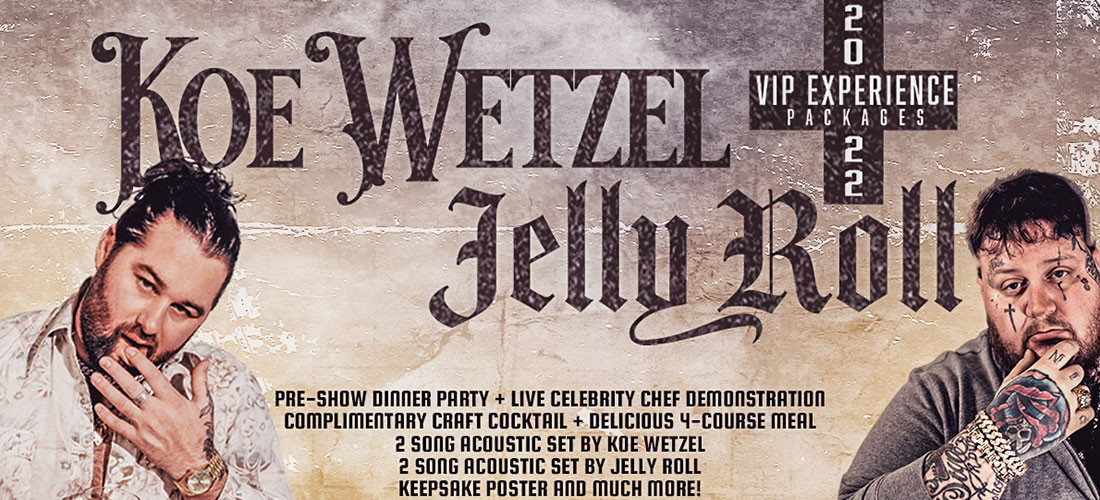 Koe Wetzel & Jelly Roll VIP Experience