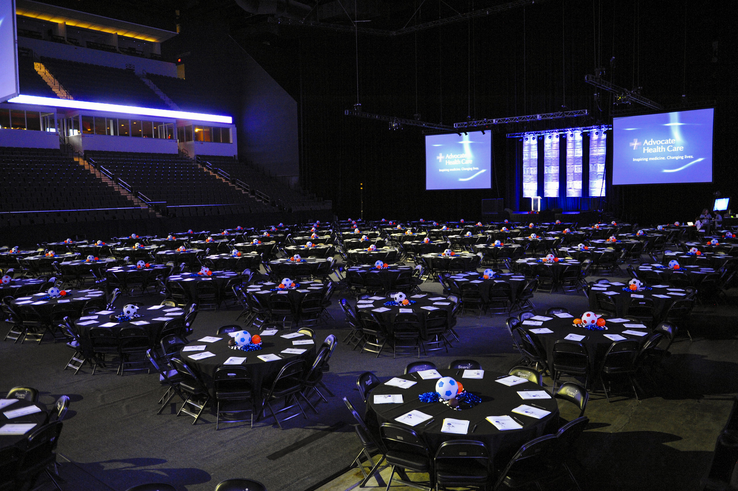 Arena floor turned into a convention