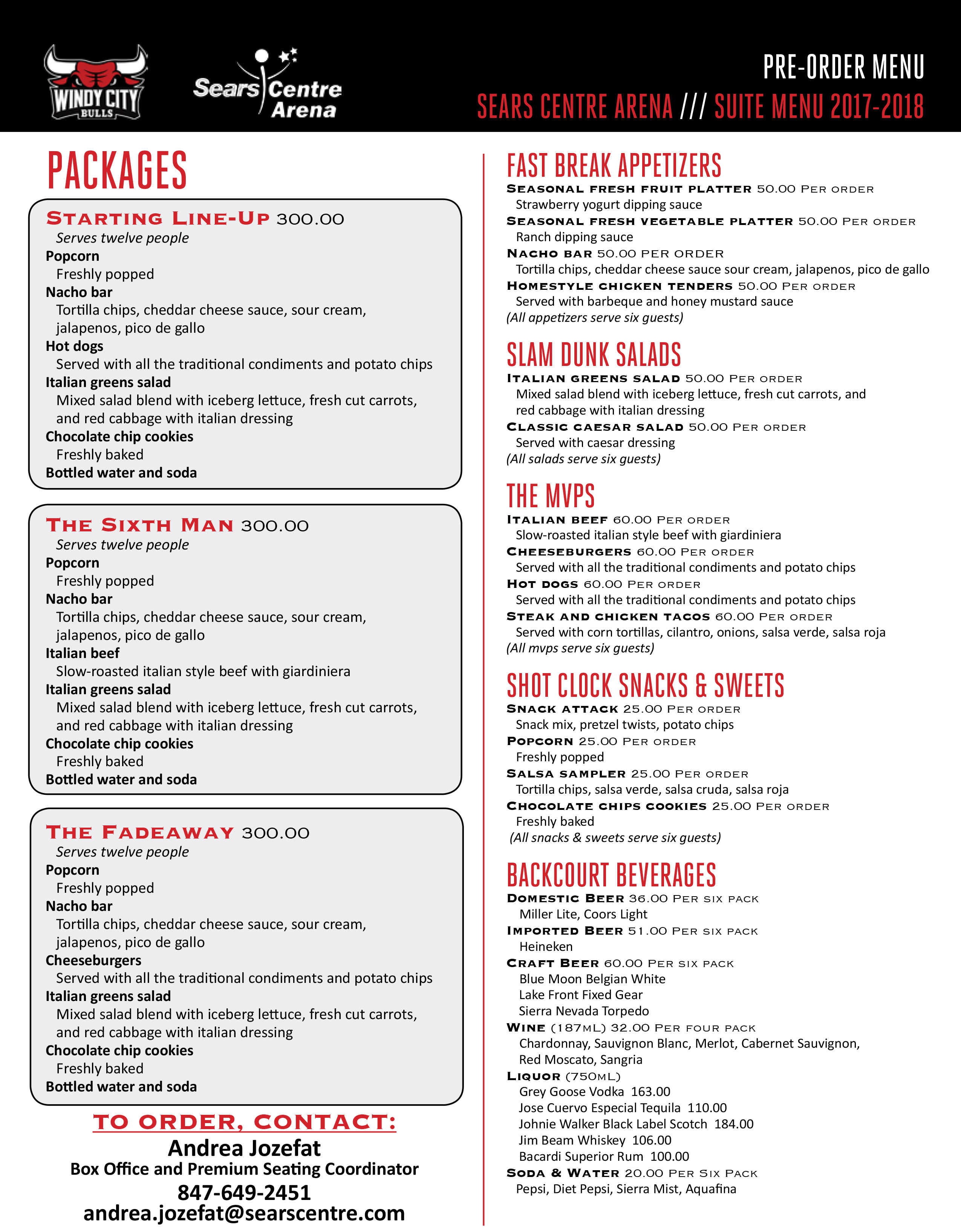 NOW Arena Suite Menu Premium Dining and Hospitality Experiences NOW